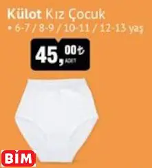 KÜLOT KIZ ÇOCUK
